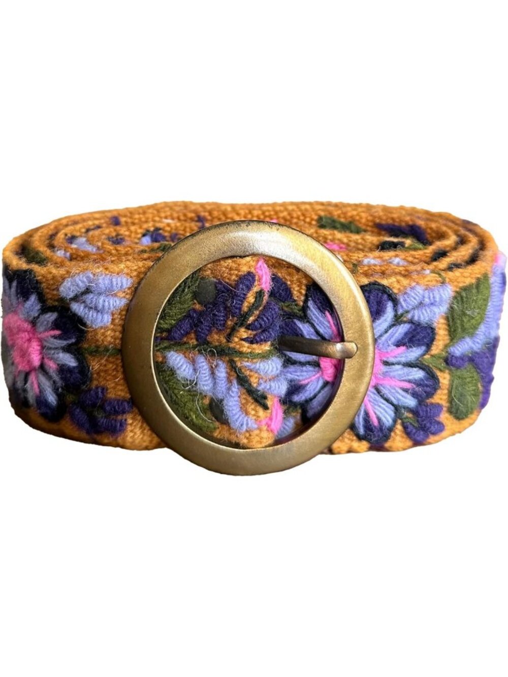 Embroidered Floral Design Belt for Women - Handmade Adjustable Ayacucho Style